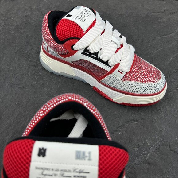 Amiri Sparkling Crystal Low-Top Sneakers - Picture 5 of 9